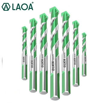 LAOA 다기능 드릴 비트, 초경질 합금 트위스트 오버로드 드릴 스루 홀 유리 드릴, 3-12mm