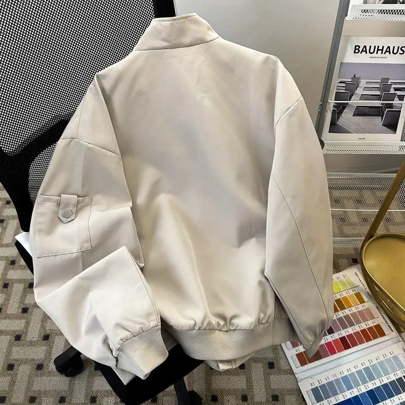 2025 nouveau américain haute rue col montant vêtements de travail pilote Jaet hommes à la mode marque fermeture éclair conception Baseball orm Jaet