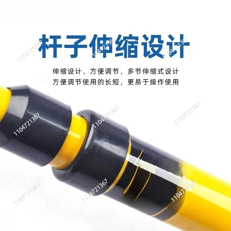 Triangle Fiberglass High Voltage Telescopic Hot Stick Operating Rod for Electric Power 3-10M