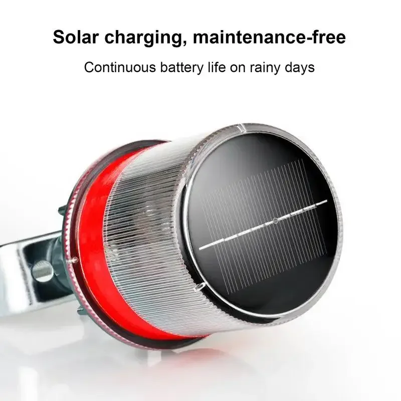Strobe Lights for Car Solar Powered Stop Road Sign Beacon LED Lights Water-resistant Safety Flashing Lamp for School Bus