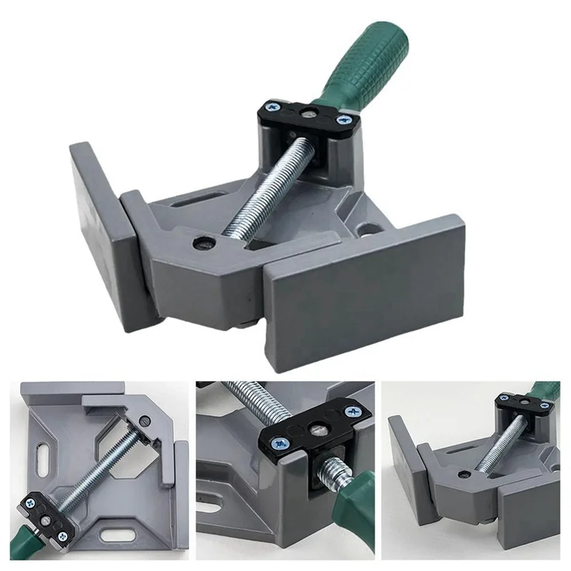 

Y51A-Aluminum Single Handle 90 Degree Right Angle Clamp Angle Clamp Woodworking Frame Clip Right Angle Folder Tool 2PC