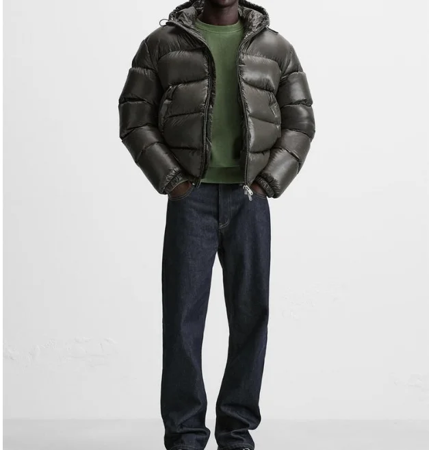 2026 Autumn Winter Neutral Style Cotton Padded Coat Casual Zipper Hooded Solid Jacket Fashion Cold-proof Warm Parka Outerwear