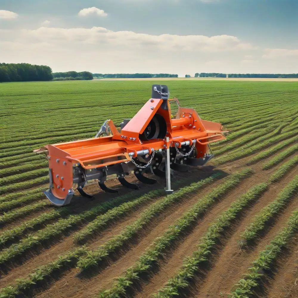 Cultivator for Farm UsedHot Selling 95cm Width Rotary Tiller 15-25HP PTO Drive Tractor Hitch Rotary