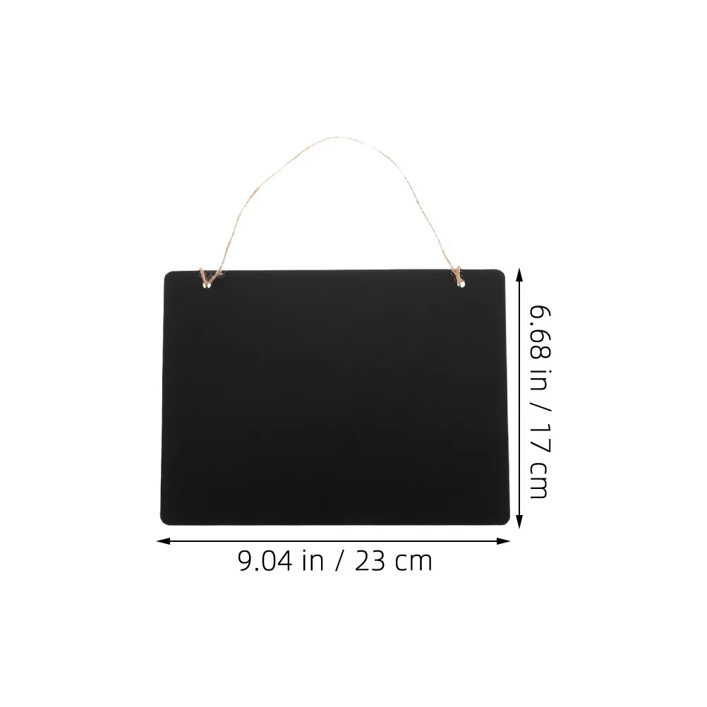 4Pcs Double Sided Hanging Chalkboard Sign Wooden Erasable Memo Board Vintage Style for Buffet Labels Welcome Signs Food Tags