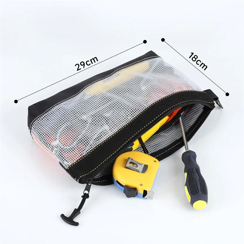 A69esmall Transparent PVC Material 4 Pcs Tool Zipper Pouch, Portable Tool Bag, Bank Bag, Waterproof And Antistatic