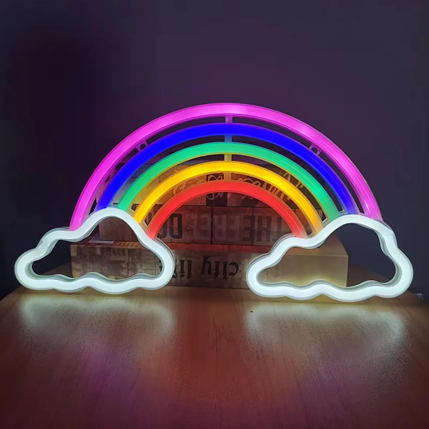 Rainbow Cloud LED Neon Light, USB or Battery Powered, Pride Day Party, Bedroom, Living Room, Wedding Decoration, Birthday Gift