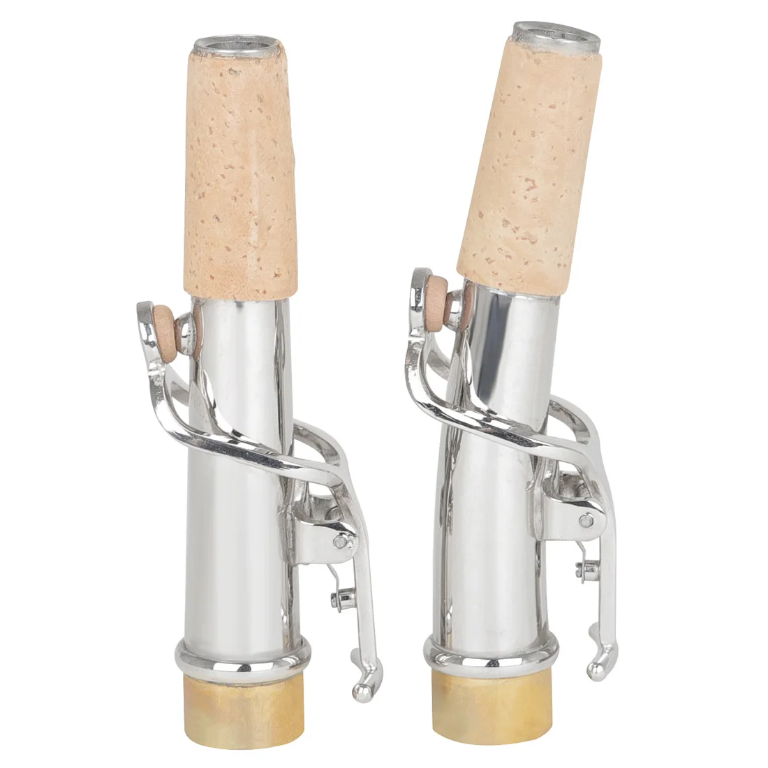 

2 Pcs Of Saxophone Neck Soprano Sax Straight Neck+Curved Mouth Diameter Woodwind Instrument Accessories Gold/Silver