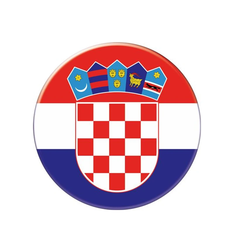 

Auto Moto Bike Suitcase Laptop Flag Round Croatia Decal Car Sticker Waterproof Car Styling