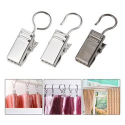 20 PCS Heavy-Duty Window Curtain Hook Clips Metal Iron Drapery Hook Curtain Clips for Curtain Photos Home Window Decoration Iron