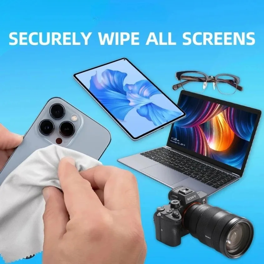 2/6PC 超微細繊維クリーニングクロス電話レンズ拭き布ストレッチフリーソフト効率的なクリーニングクロス写真撮影アクセサリー