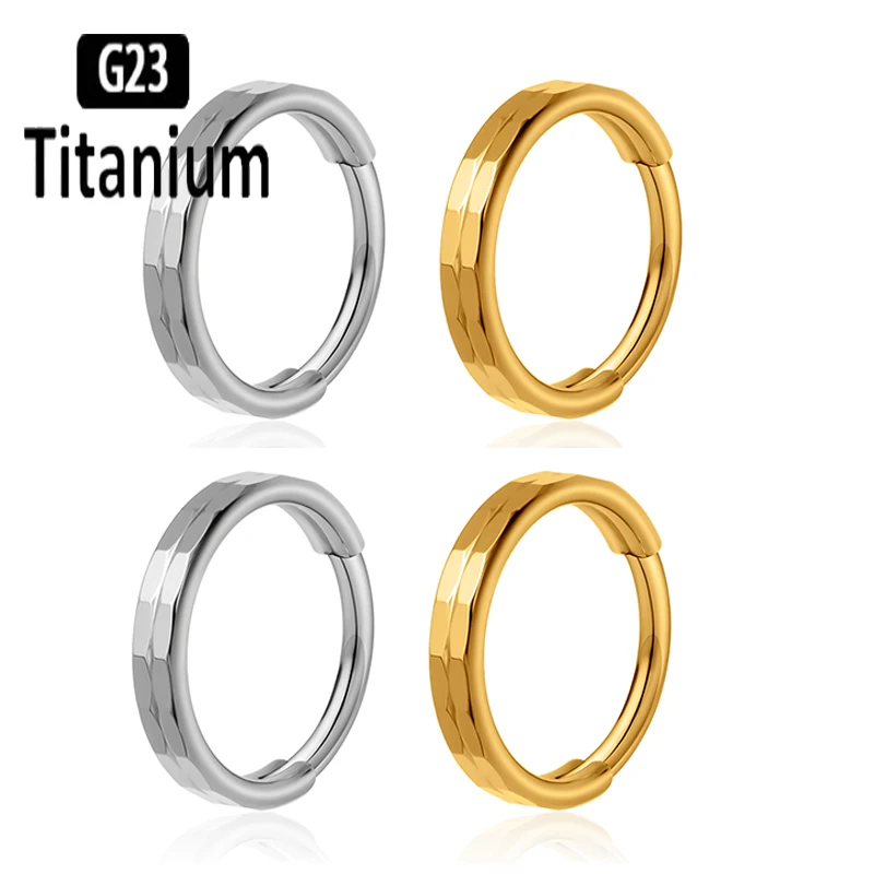 100 % ASTM F136 G23 Titan-Segmentringe mit Scharnier, Daith Conch Ohrringe, Nasenringe, Septum Hoop, Ohrknorpel, Piercing, Körperschmuck