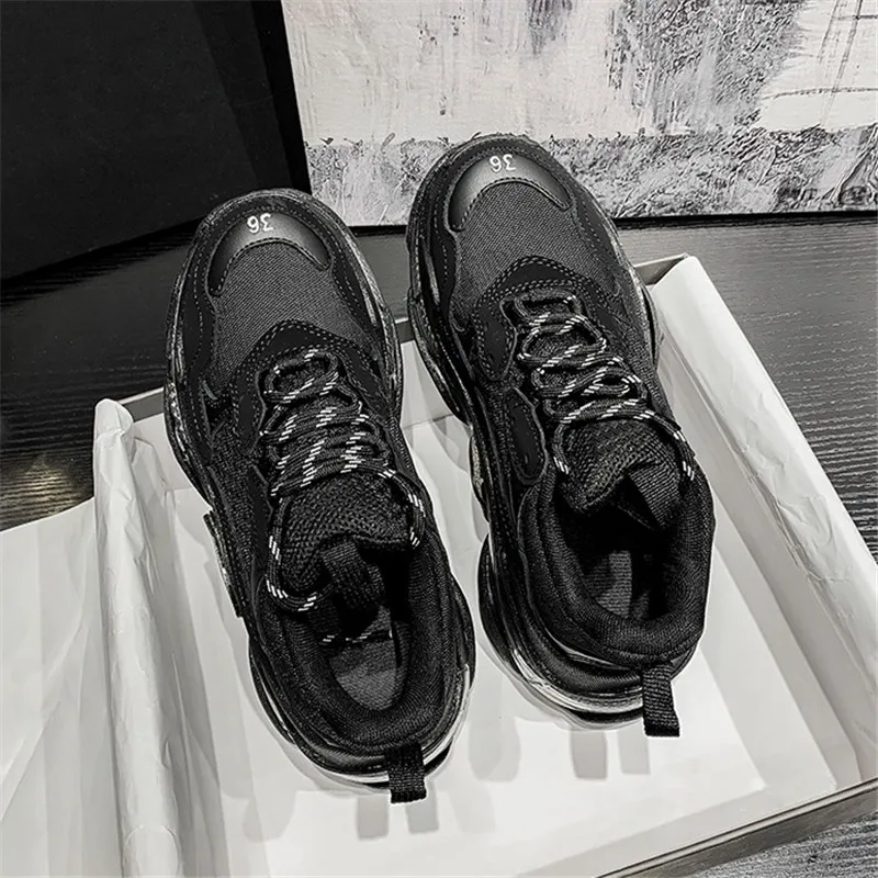 Women Platform Breathable Sneakers Autumn Fashion Casual Shoes 2021 Ankle strap mesh shoes women