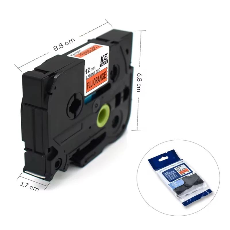 3PK 6/9/12/18/24/36mm Laminated Label Tape D31 B31C31 Compatible  Brother P-Touch PTD200 PTD210 PTD400 PTH100 label printer