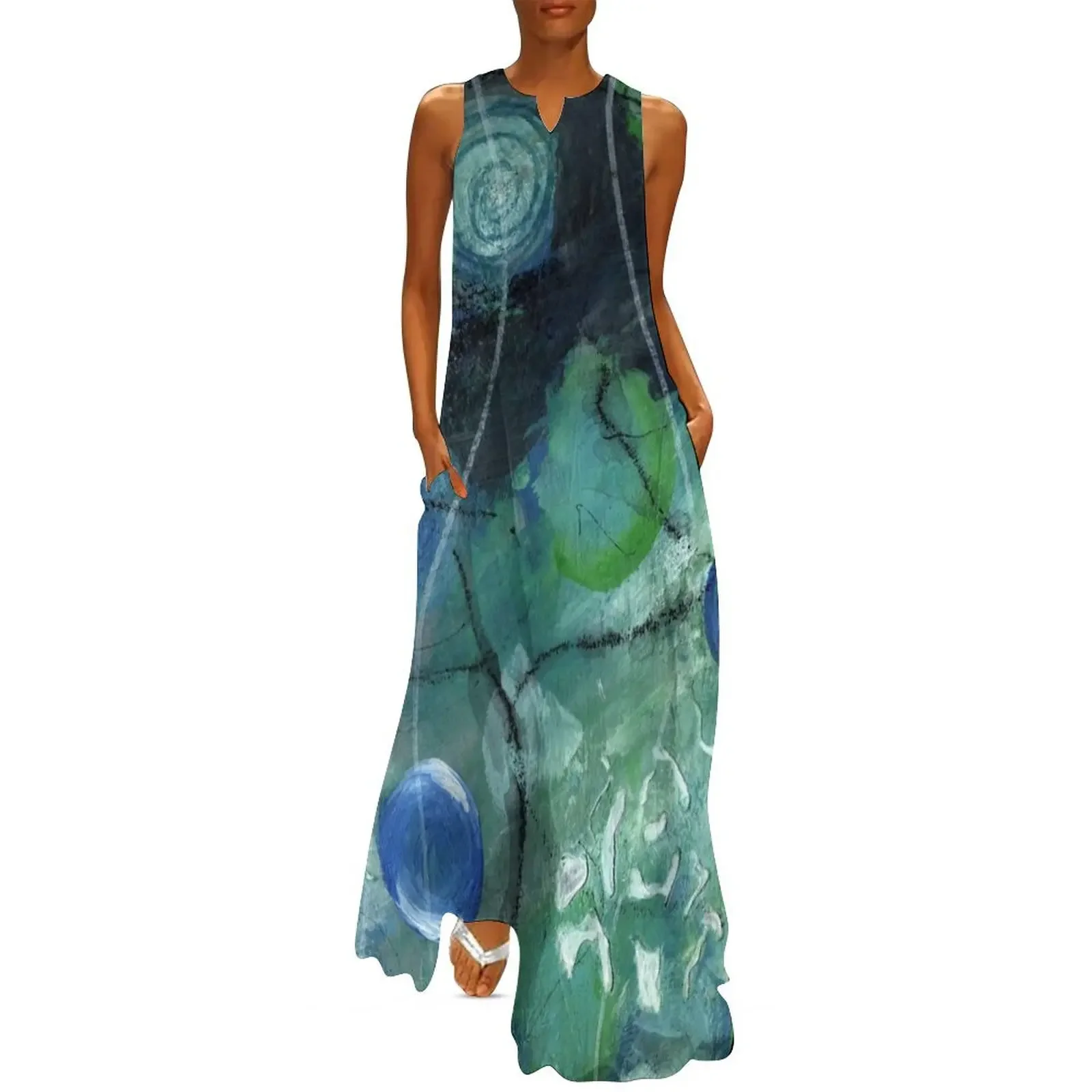 

Bubbles Under the Sea #1 Abstract Long Dress long dress women women's summer dress 2025 Casual dresses summer daily