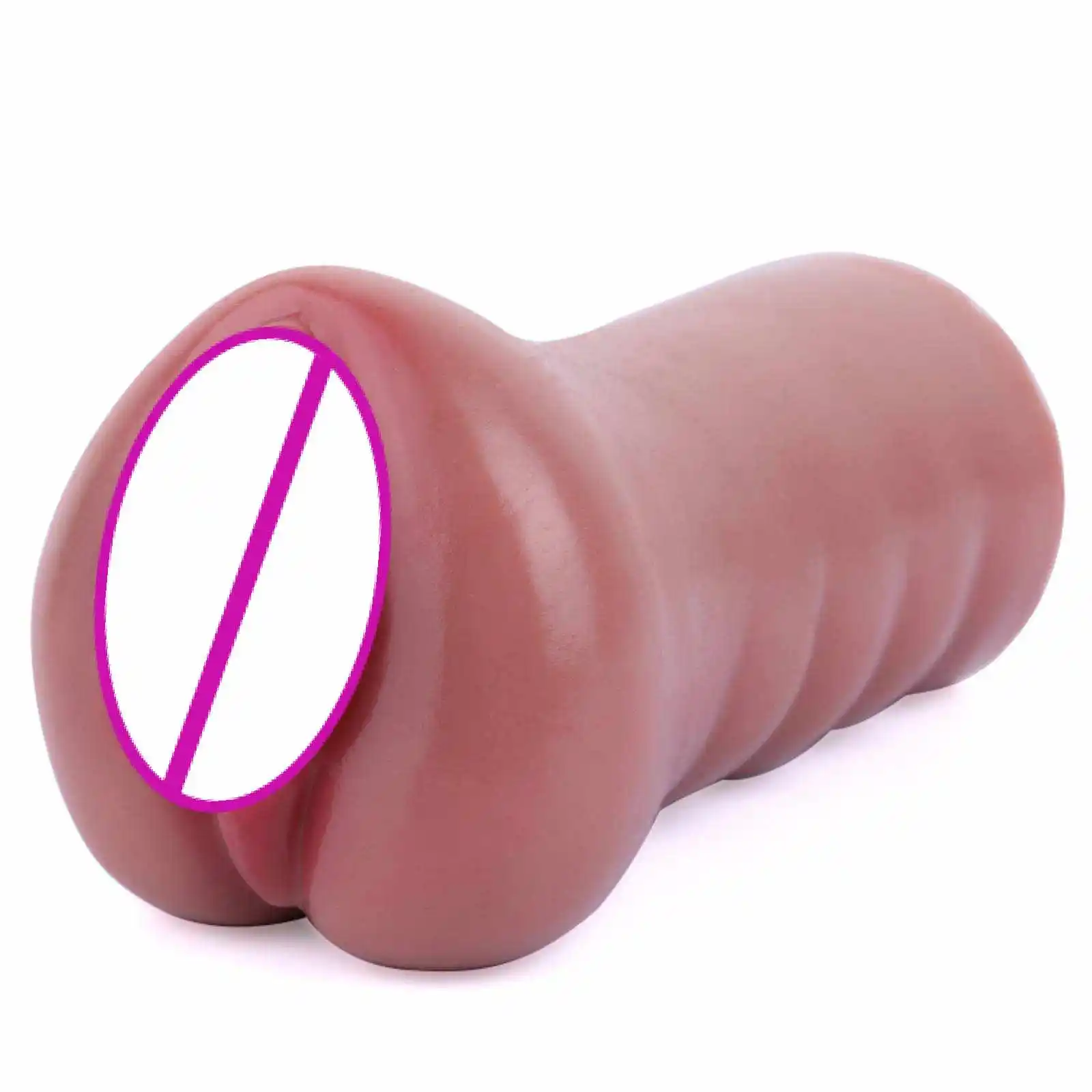 Super Realistic Male Masturbator Textured Lifelike Male Masturbation Cup with Depth Reusable Soft Silicone Monster S8307