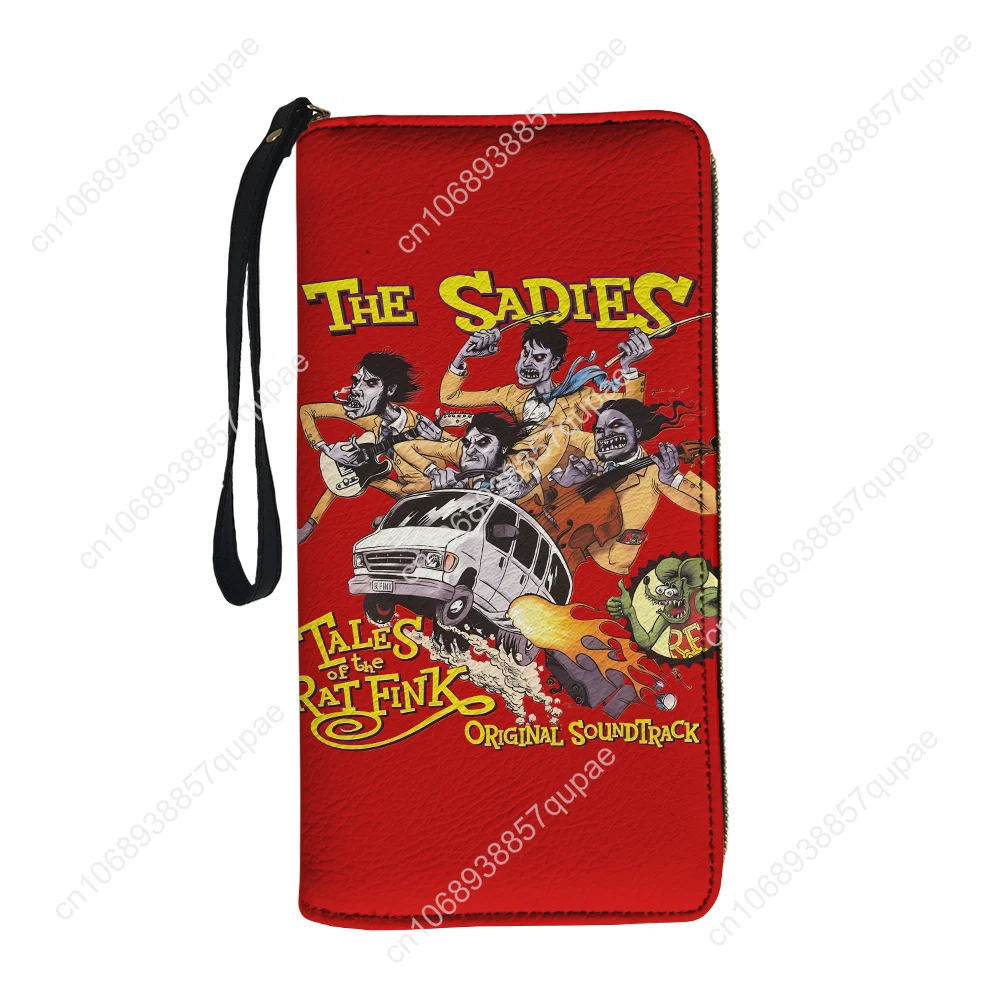 Tales Of The Rat Fink Custom Wallet Purse Mens Womens Teenagers Zipper Long Wallets Double Print  Portable Wallet Gift Bag
