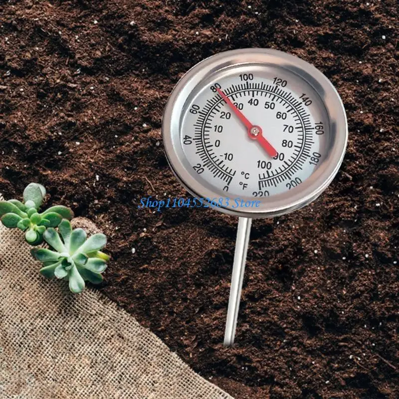 

Y6GD Measuring Probe Steel Compost Soil Thermometer Tester Meter Garden 0-100 Celsius