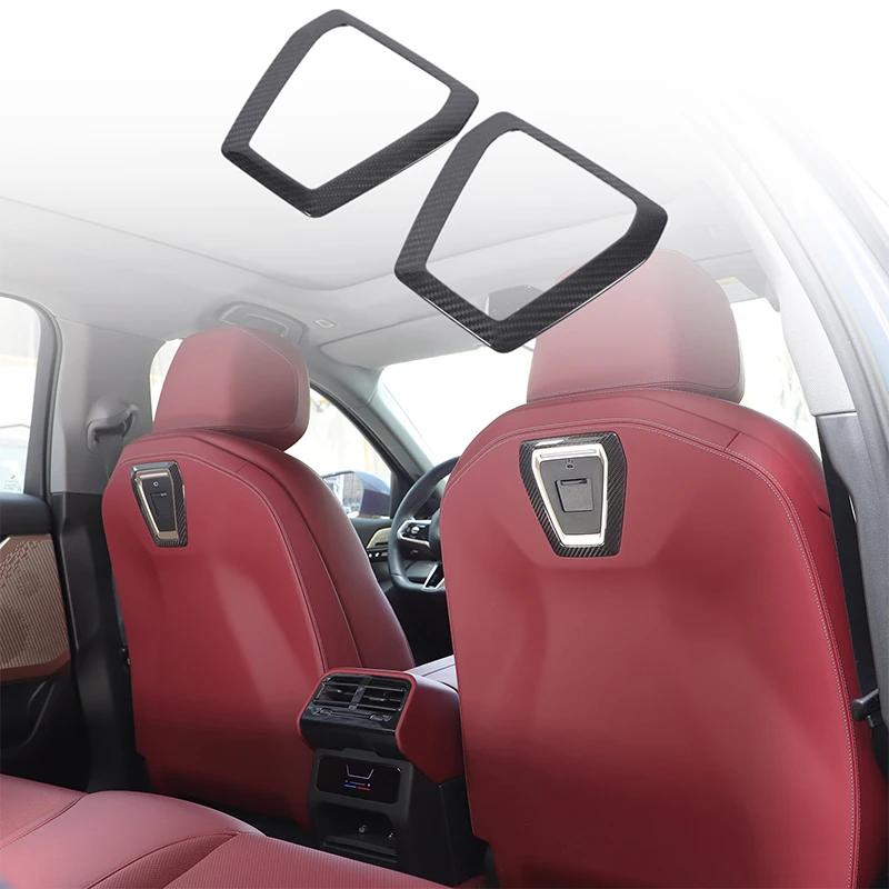 

Real Carbon Fiber Car Interior Seat Backrest USB Port Panel Cover Trim For BMW 5 Series i5 M60 G60 530 G68 530Li 2024 2025