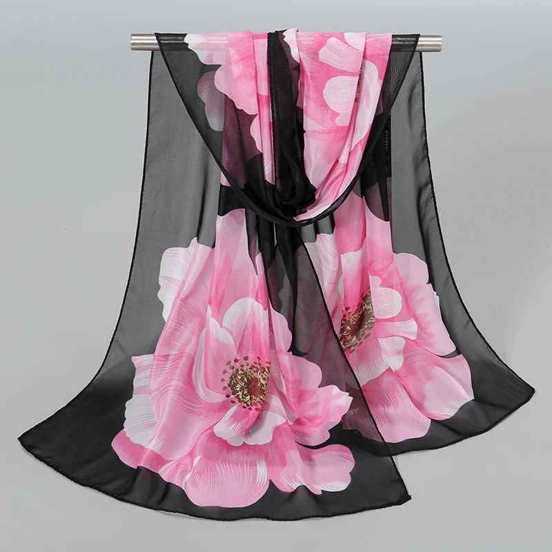 150*50cm Printed Scarf Women Spring Thin Light Breathable Shawl Luxury Floral Pareos UV Protection Beach Towel Foulard Tippet