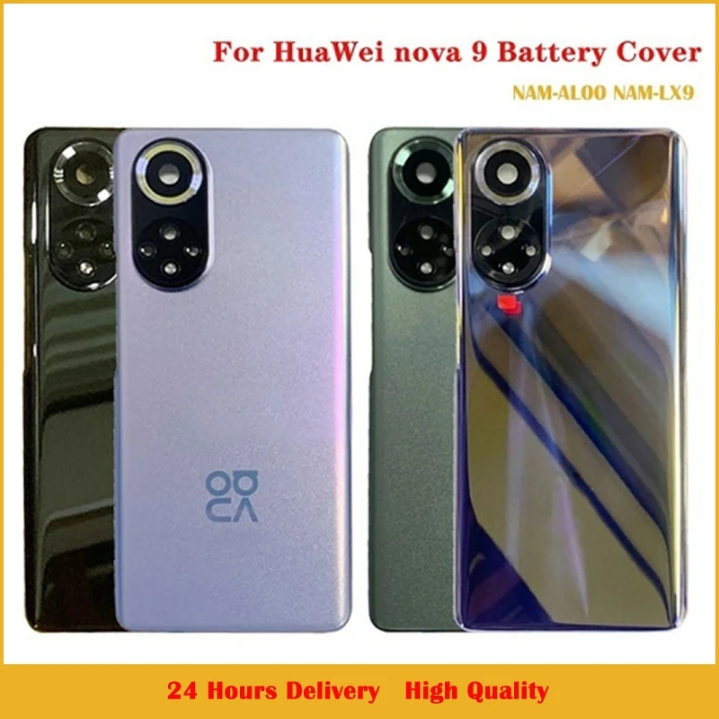 Szkło A+++ do Huawei Nova 9, szkło baterii, twarda tylna obudowa, panel tylny + klej z obiektywem aparatu — zdjęcie produktu 2