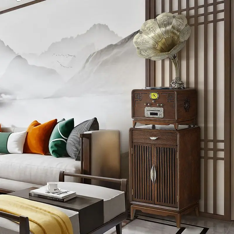 Vinyl record player living room retro phonograph antique Chinese bluetooth speaker