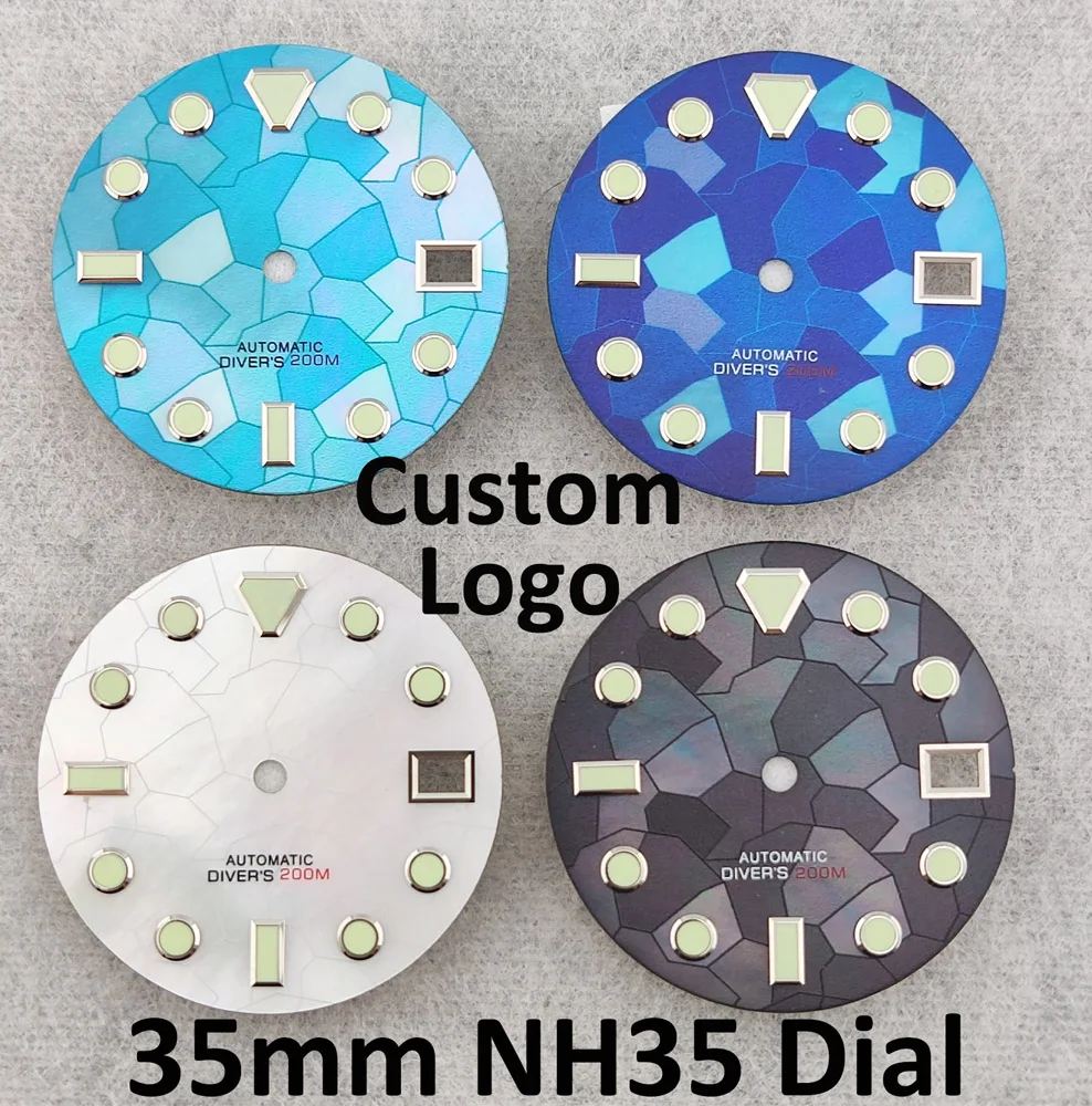 

28.5mm Dial NH35 Dial C3 Green Full Luminous Dial 28.5mm Fit NH35/NH36 Movement Parts Replacement Parts High Quality Watch Dial
