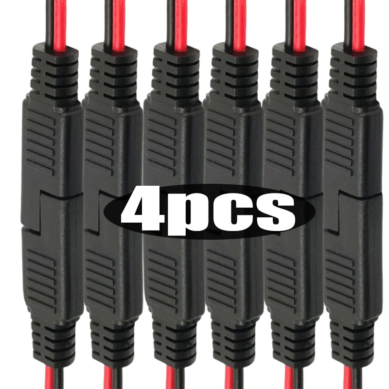 4/2/1pcs SAE Quick Connector Extension Cable Solar Panel Cable Wire Power Connector Disconnect Plug Automotive Extension Cable