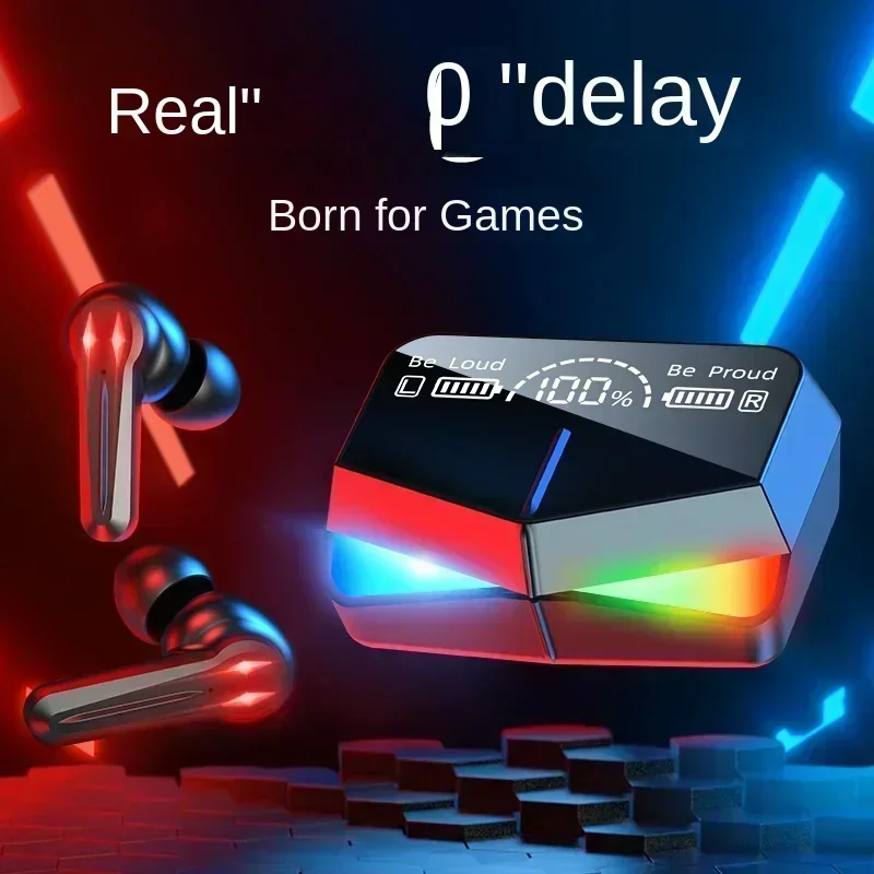 سماعات أذن TWS لاسلكية أصلية مزودة بتقنية البلوتوث 5.3 سماعات أذن رياضية مع ميكروفون صندوق شحن سماعات للهواتف الذكية