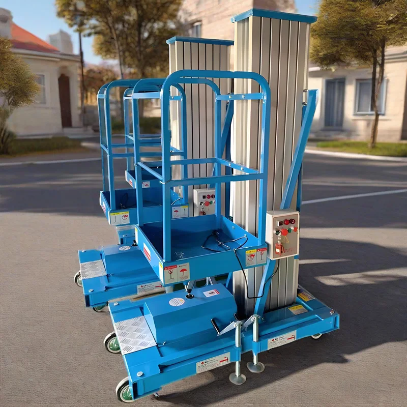 

Dual Mast Electric Aerial Aluminum Man Lift Single Person Elevator