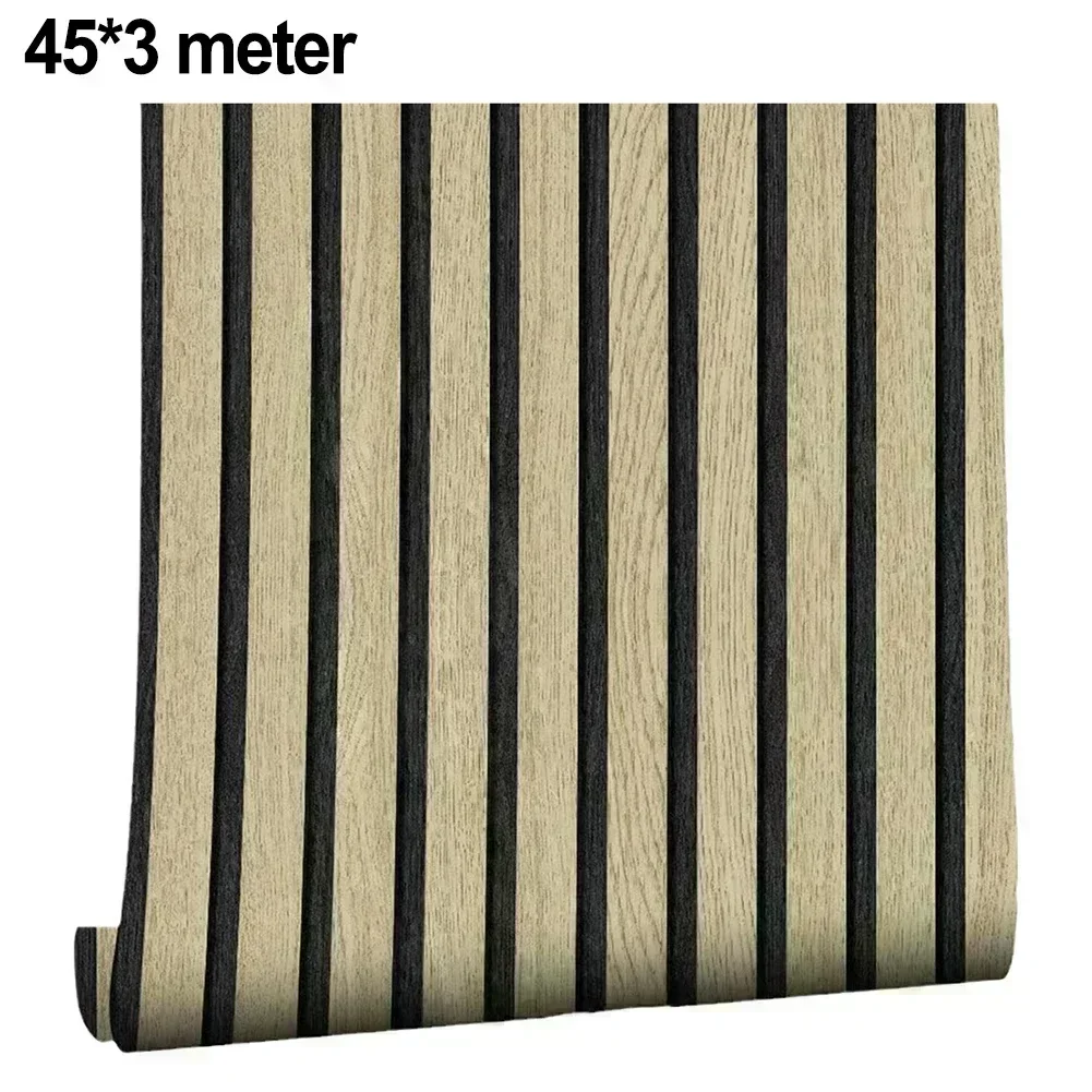 3 Meter Waterproof PVC Imitation Wood Grain Wall Stickers For Wall Renovation Self-Adhesive Grille 3D Stereo Concave Wall Panels