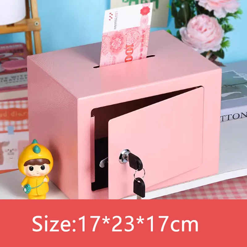 All Steel Savings Piggy Bank Password Cabinet Jewelry Storage Box Large Capacity Children Adult Safe Money Boxes Home Decoration