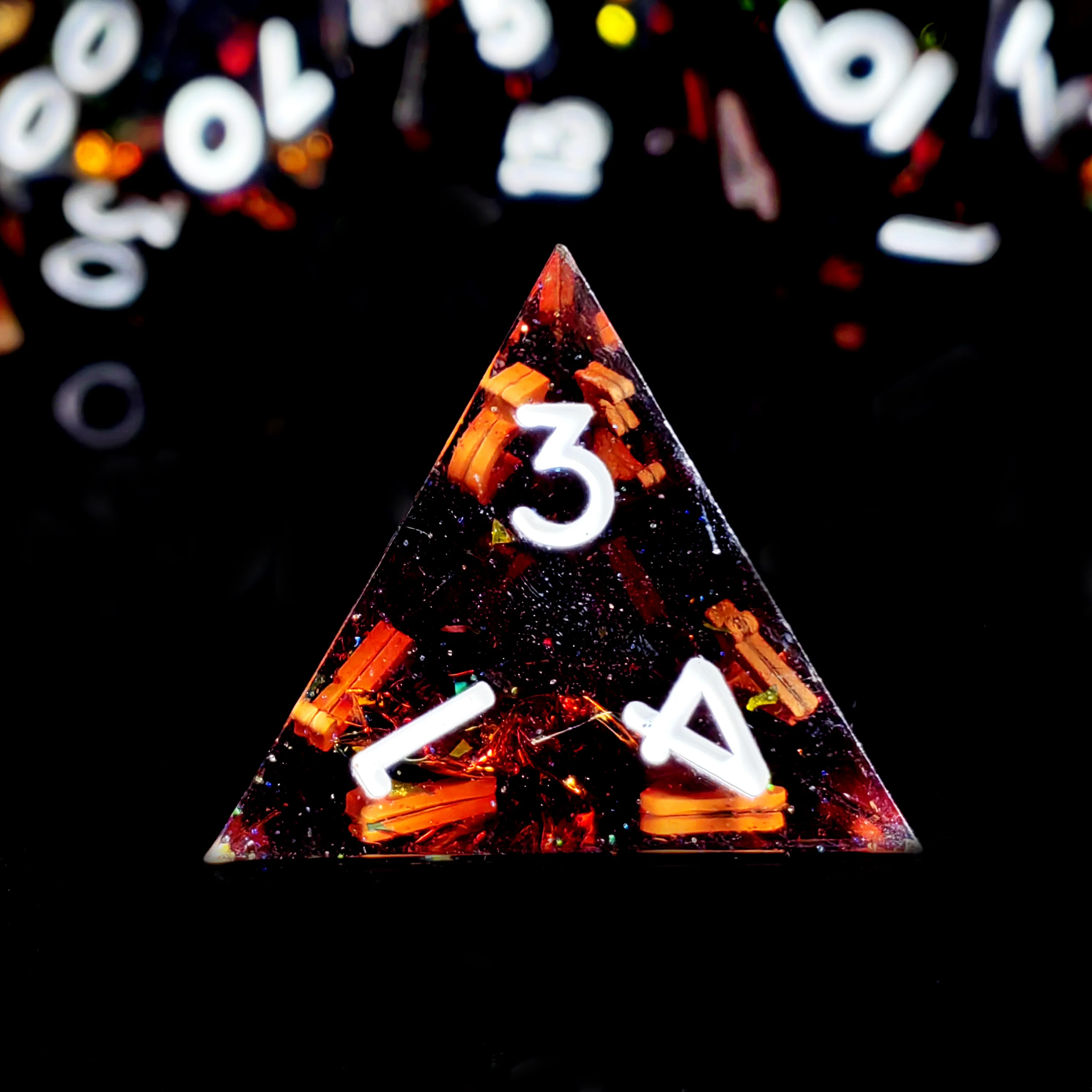 DnD 주사위 세트 7피스 다면체 수지 주사위, 던전 앤 드래곤용 흰색 숫자가 있는 검정색, RPG 게임, D&D 테이블탑 게임