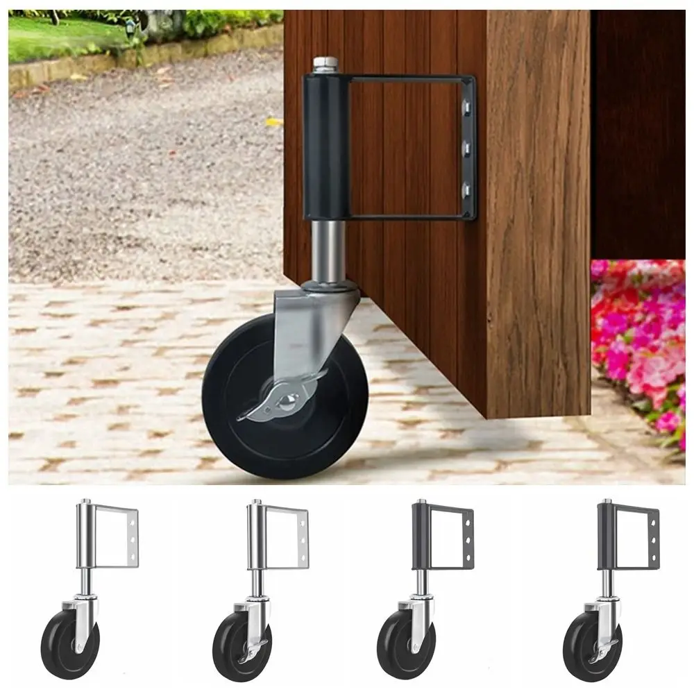 

С тормозом Универсальное колесо с подавлением вибрации Встроенный двойной шарик 360° ° Поворотные колеса для ворот, емкость 220 фунтов, подпружиненные