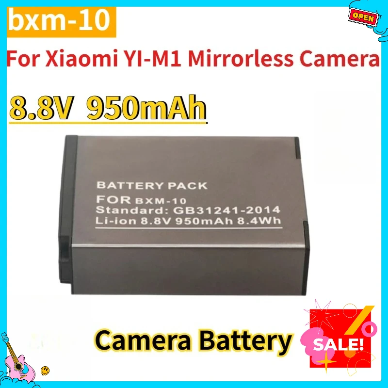 

New Replacement Camera Battery 8.8V 950mAh bxm-10 For Xiaomi YI-M1 Mirrorless Camera Li-Polymer