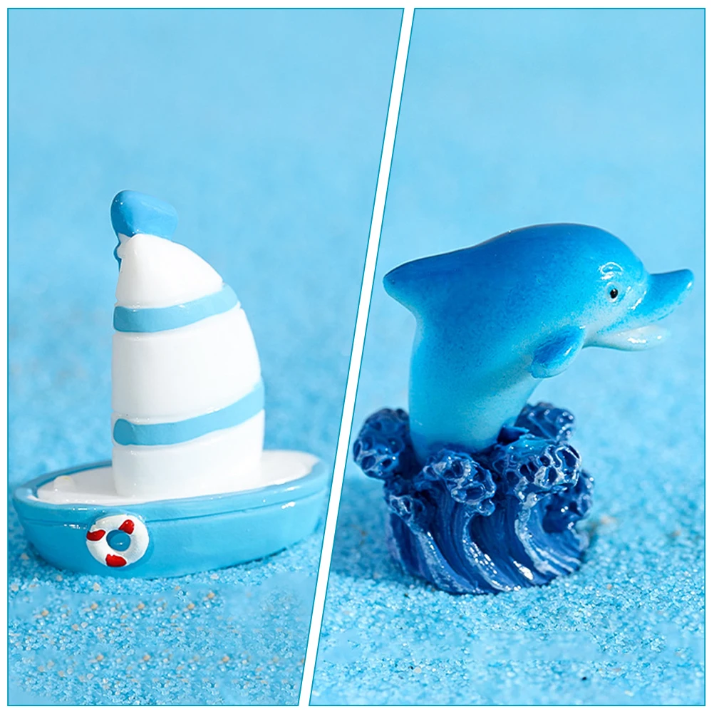 

6 Pcs Miniature Surfboard Ornaments Beachy Resin for Nautical Party Decorations