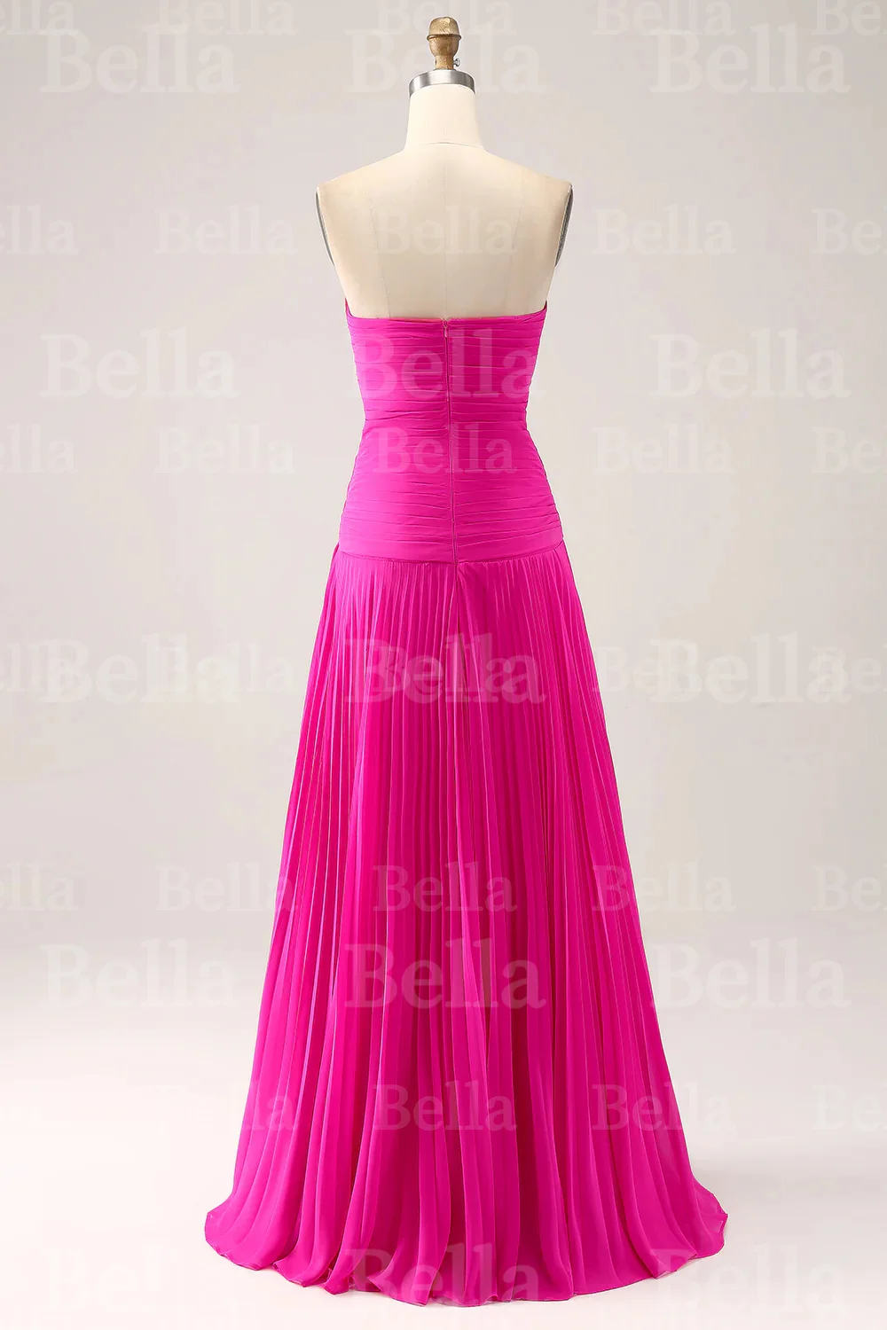 Bella Strapless Chiffon Prom Dresses Mermaid Wedding Dress Elegant Sleeveless Customized Side Split Vestidos De Fiesta 2024