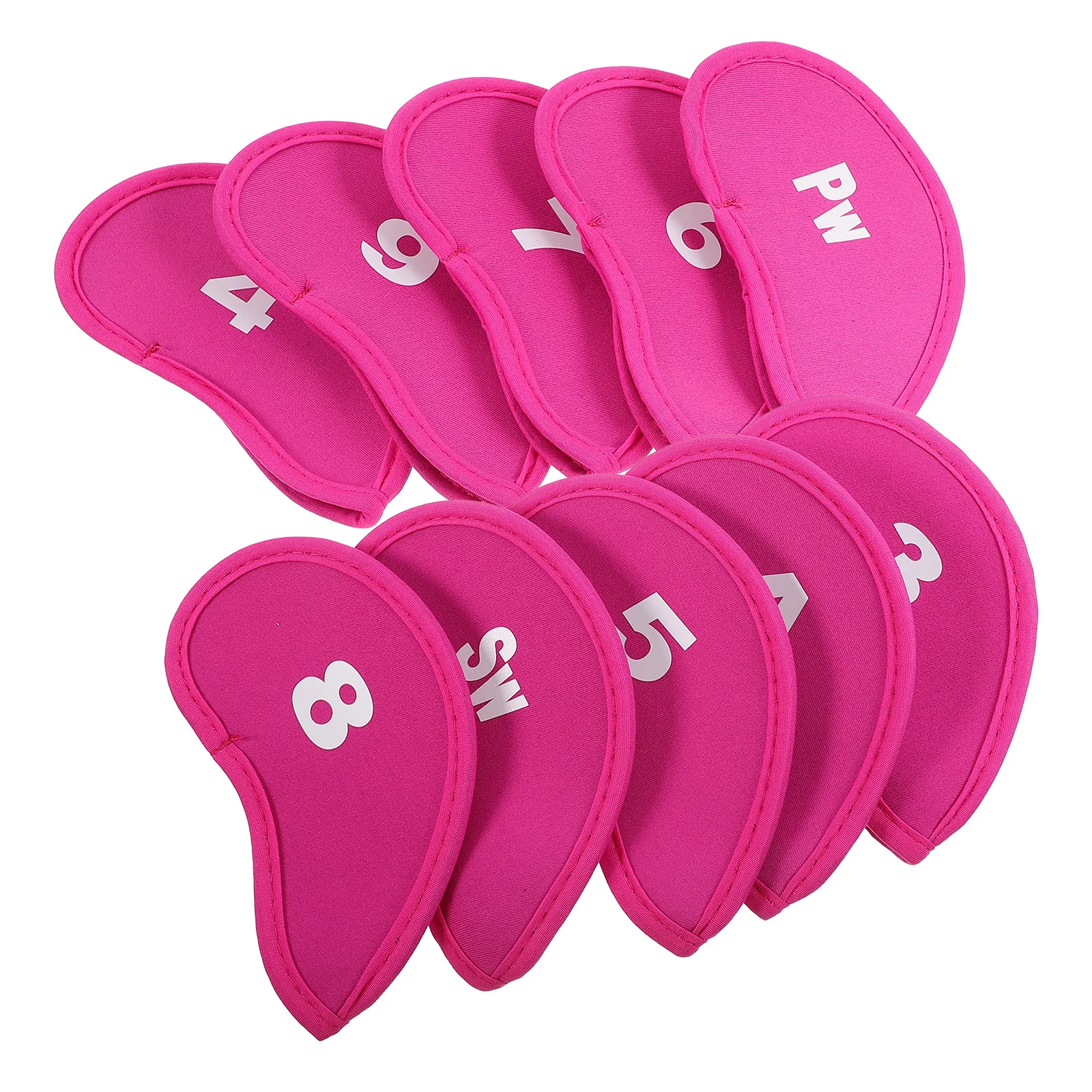 

10pcs Iron Head Covers Professional Anti-Scratch Golf Club Protectors Durable Fabric Lightweight Portable Protection For Woods
