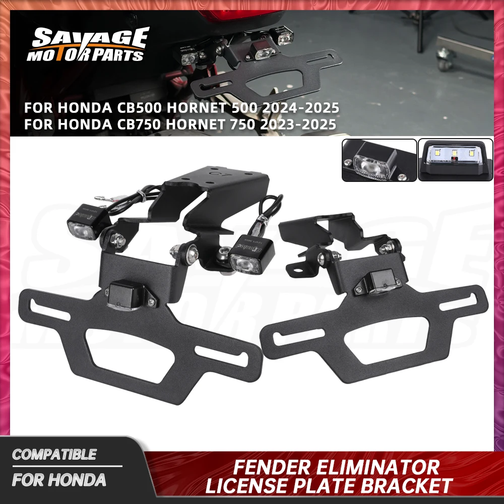 

CB750 CB500 License Plate Holder For Honda Hornet 500 750 2025 Motorcycle Tail Tidy Fender Eliminator LED Turn Signal Light