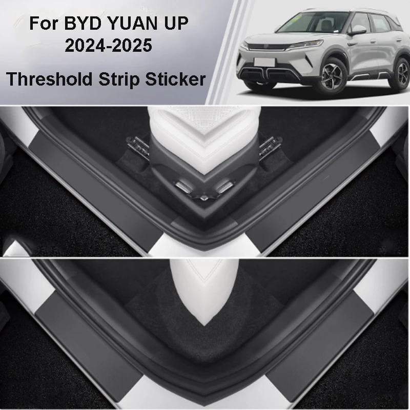 

For BYD YUAN UP 2024-2025 Car Threshold Anti Kick Anti Scratch Protection Strip, Interior Accessories Welcome Pedal Sticker