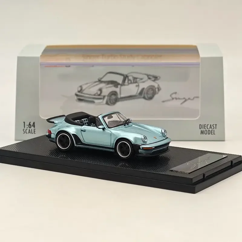 Zaman mikro 1:64 spor araba Diecast Model araba akrilik ekran koleksiyonu modeli süsler modeli 930 şarkıcı Turbo modifiye araç