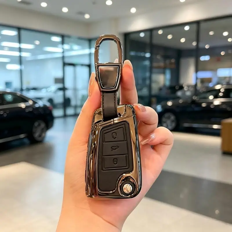 Geschikt voor Volkswagen Sagitar sleutelhoes, Bora auto, Touareg, Tanyue, Langyi, CC, Passat, Polo, Tange, sleutelbescherming van zinklegering.