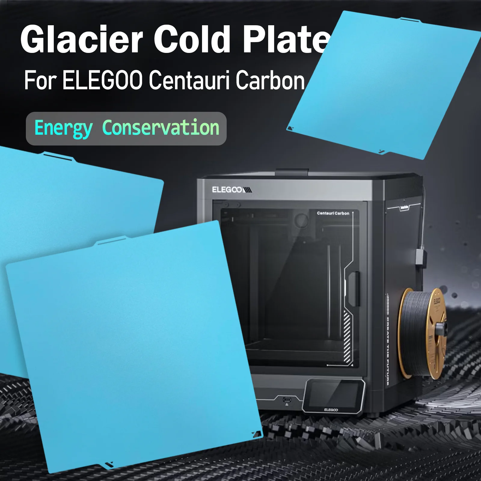 Pelat Dingin Untuk ELEGOO Centauri Carbon Build Plate Hemat Energi Pencetakan Dua Sisi Untuk Centauri Carbon 2 Cool Build Plate