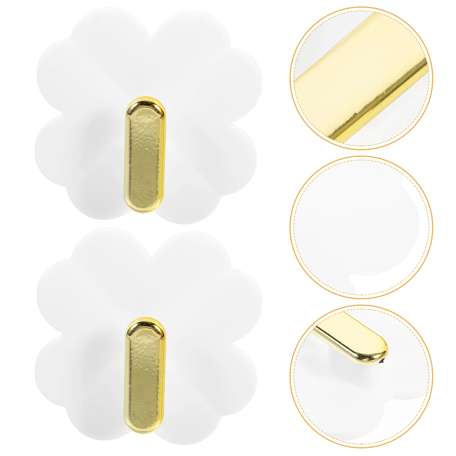 

4 Pcs Self Adhesive Elegant Gray Multi Purpose Wall Hooks Bathroom Kitchen Heavy Duty Removable Storage Hooks Small