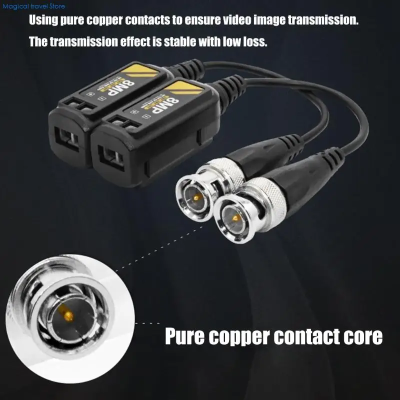 N2UB Long Ranges CCTV Video Balun Transmitters For 4HD Format Toolless Installation Design Optimized for Industrial Site