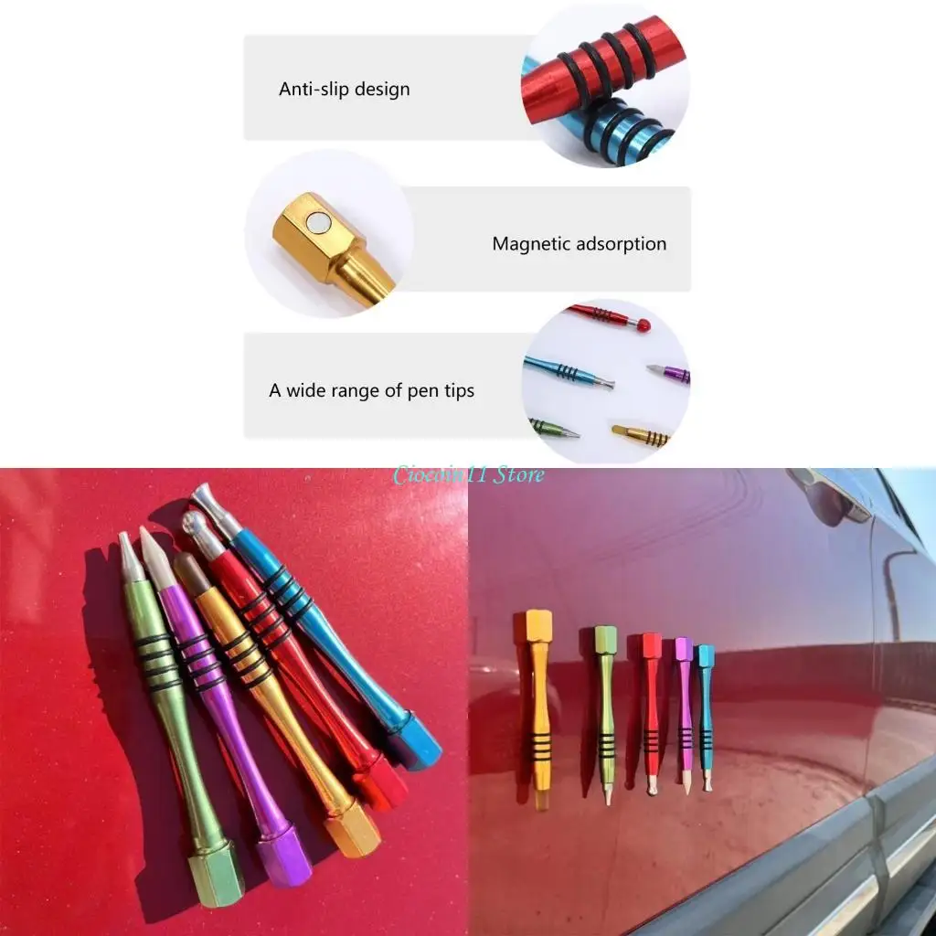 

Y1UB Aluminum Alloy Dent Repair Pen For Effortless Car Body Fixing Home Garage Or Outdoor Use Multifunctional Paint Matching