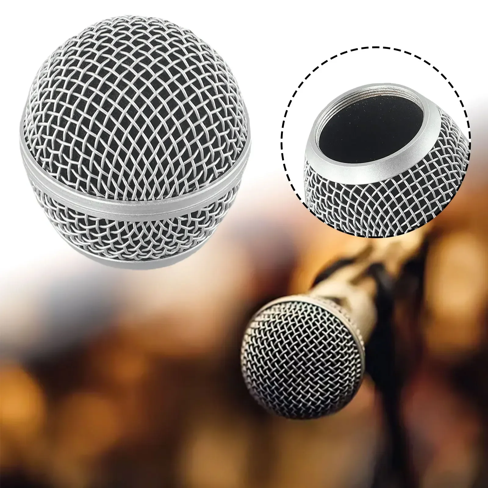 1 Pc Microphone Mesh Head Metal Mic Mesh Cover For Shure Beta54A/PG58/SM58/87A Microphone Replacement Accessories