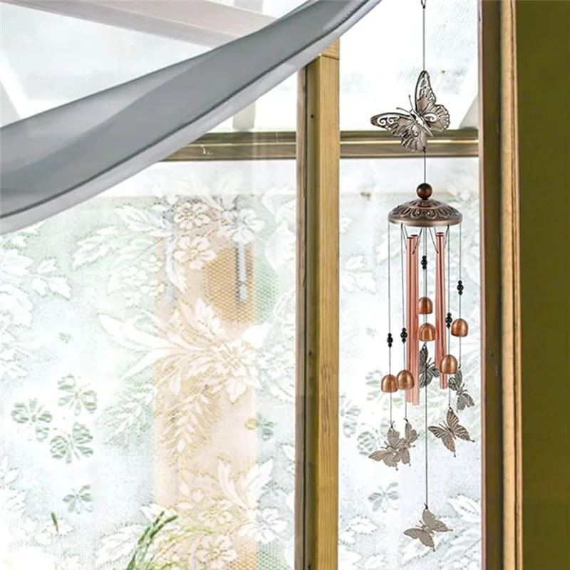 

PTST Wind Chimes, Garden Windchimes Decorations Outdoor Patio Decorations Indoor Outdoor Wind Chimes, Retro Memorial Chimes Dura