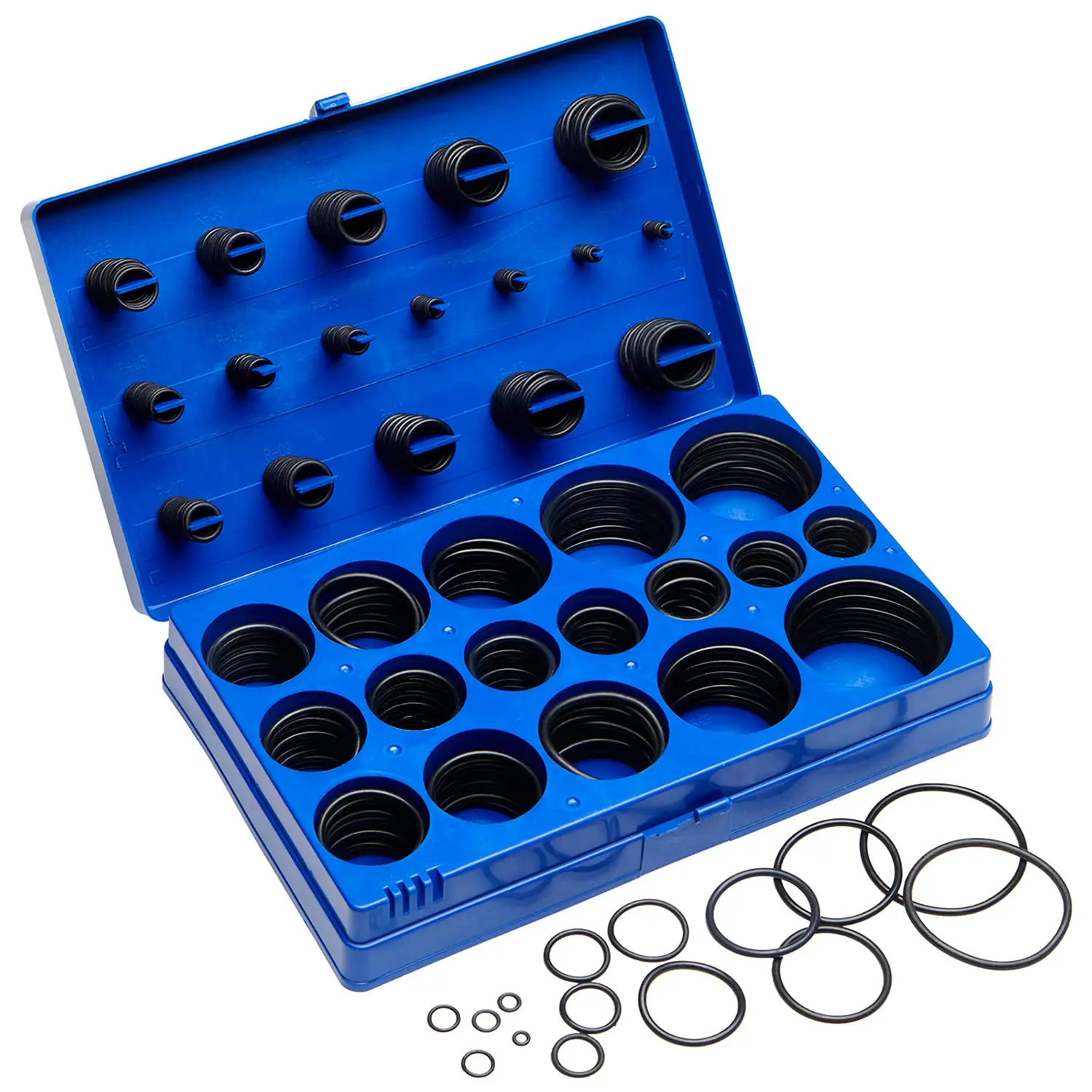 

407 Pieces SAE Universal O-Ring Kit Set of 32 USA Standard Sizes Buna-N 70A Rubber Seals O Rings for Faucet O Ring Kit