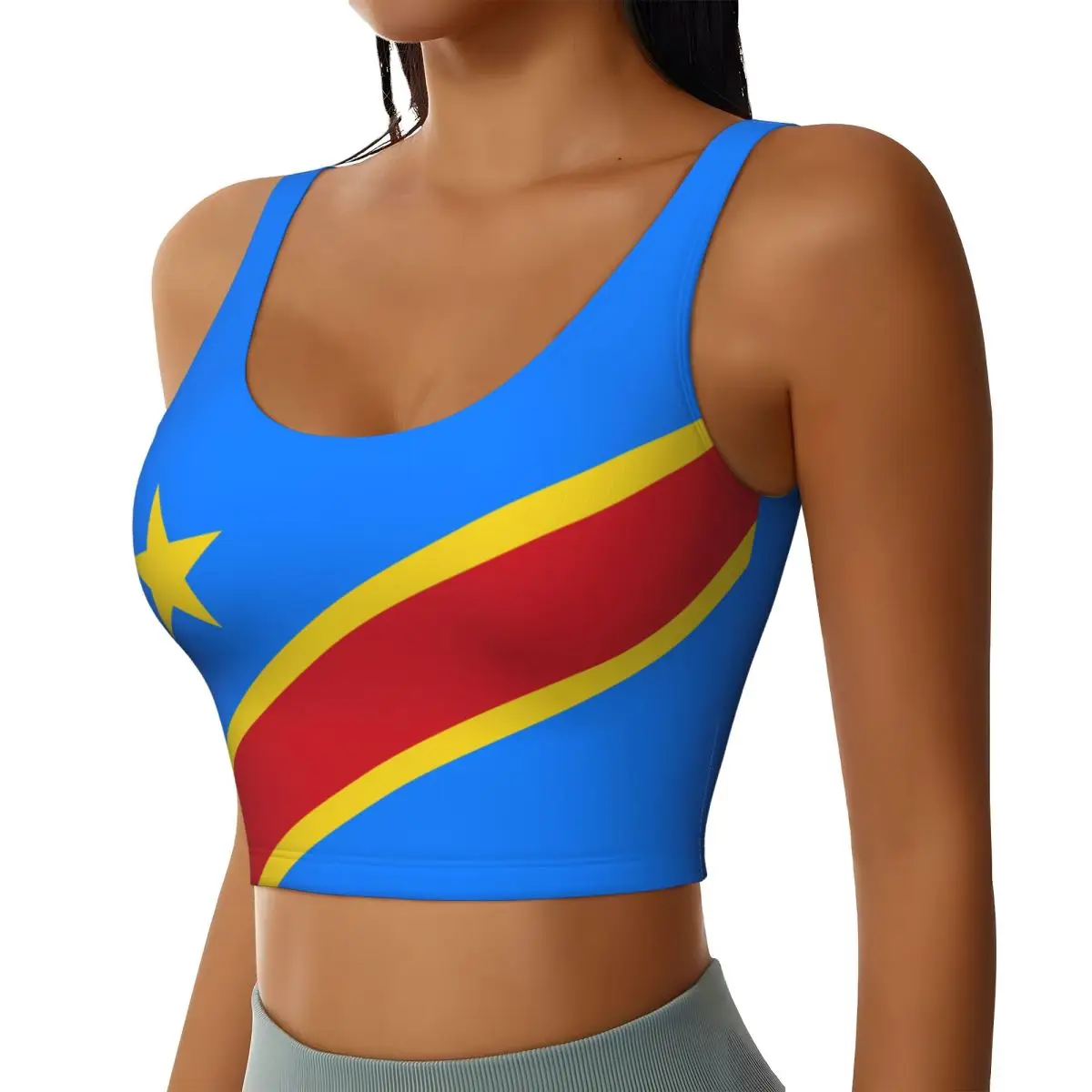 2026 Democratic Republic Of Congo Flag Print Women Activities Sports Vest Yoga Vest Workout Vest for Women Lightweight Trendy