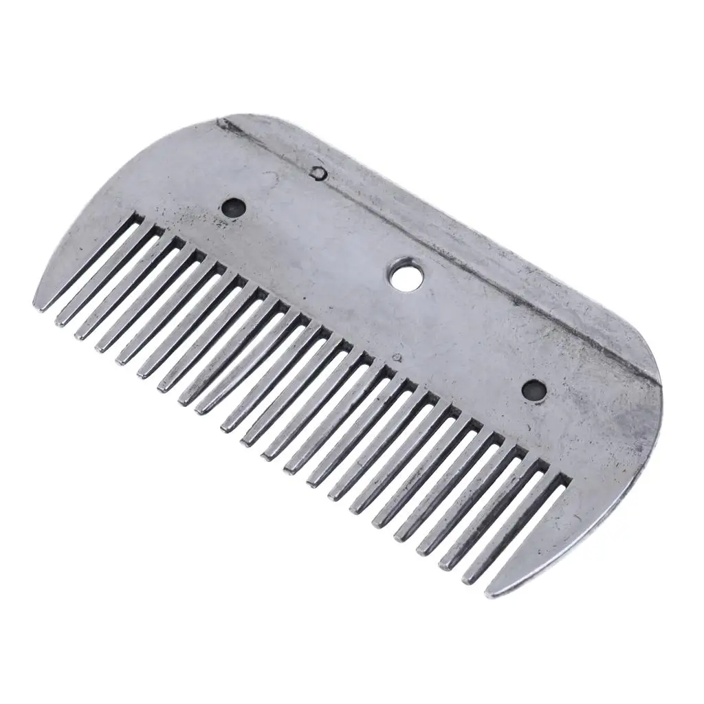 Stainless Steel Horse Curry Comb, Metal Brush for Equestrian Grooming Care Tool, Rust Proof, Durable